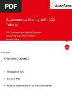 Autosens - Tutorial - Autonomous Driving With ROS