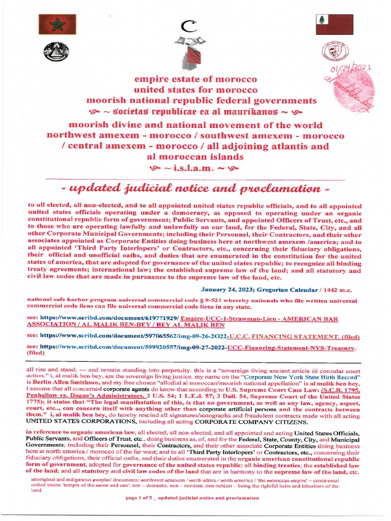Updated Judicial Notice and Proclamation | PDF | Statute Of Limitations ...