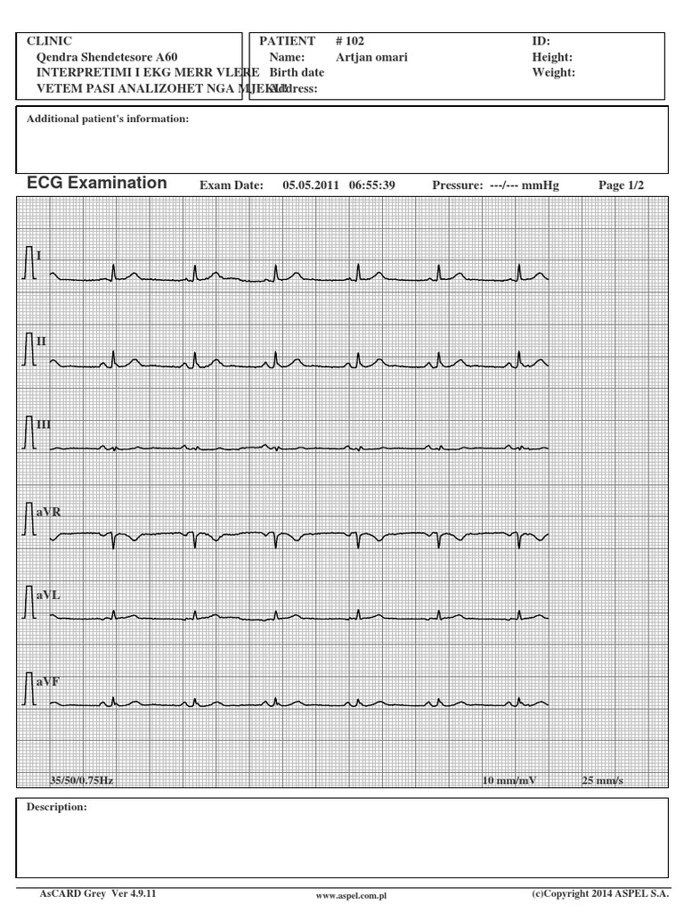 G20623038T EKG Examination PDF Electrocardiography Clinical Medicine