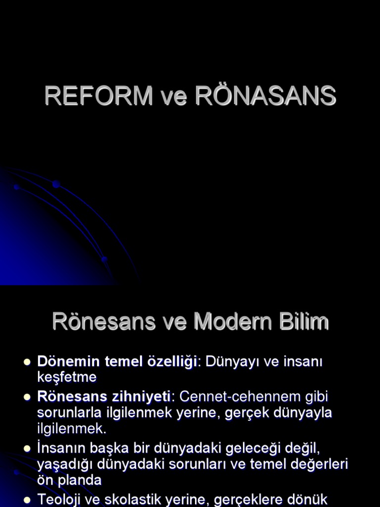 Reform Ve Rönesans Dönemi | PDF