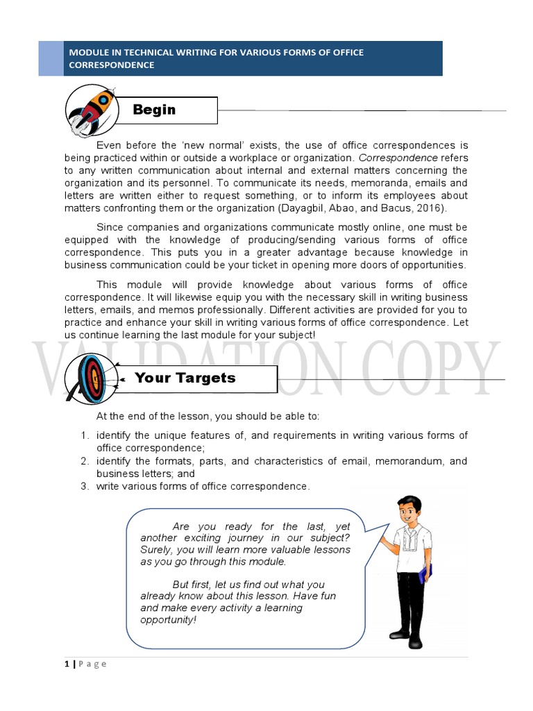 Technical Writing Module For Business Correspondence | PDF