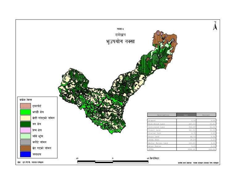 Landuse Map of Ramechhap District Nepal | PDF