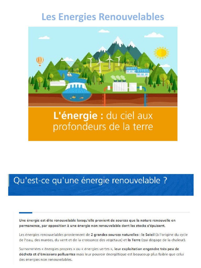 Les Energies Renouvelables - Erwan | PDF