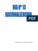 GUIA Nº 13 Racionalización