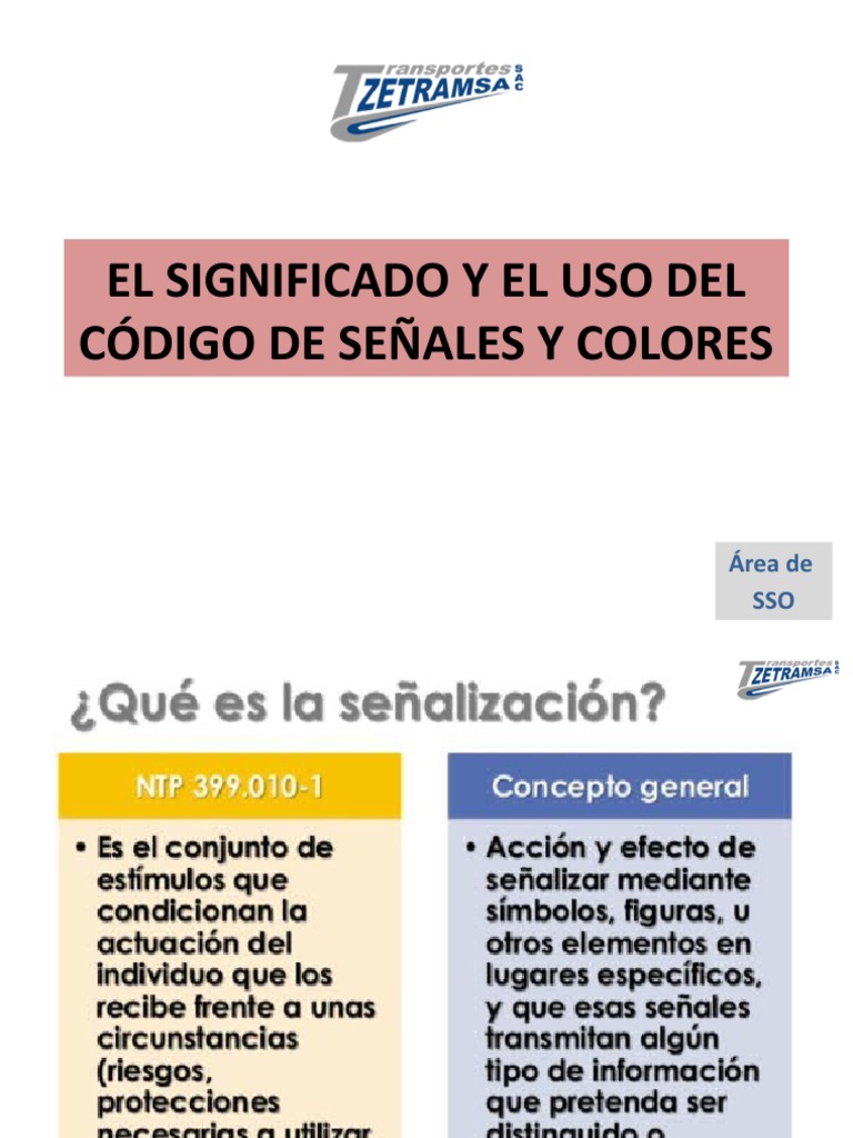 Significado del Código de Señales y Colores | PDF