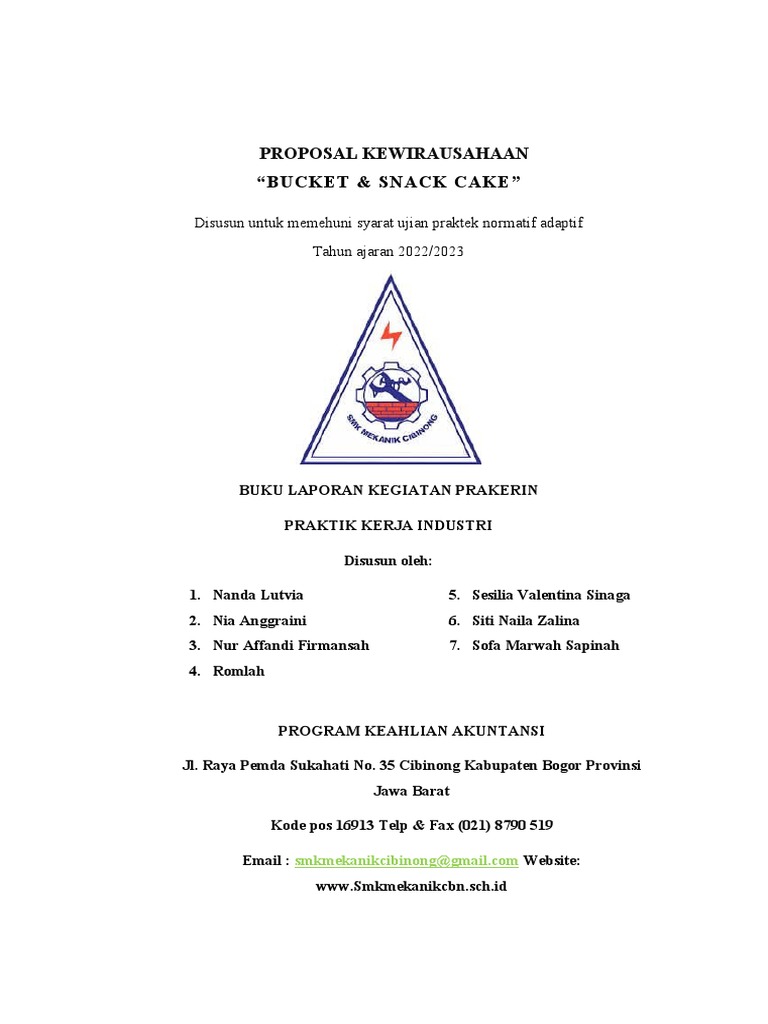 PROPOSAL PKK (KLMPK 3) AK | PDF