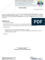 Convocatoria de Padres de Familia 2do Año de Bachillearato 2021-2022