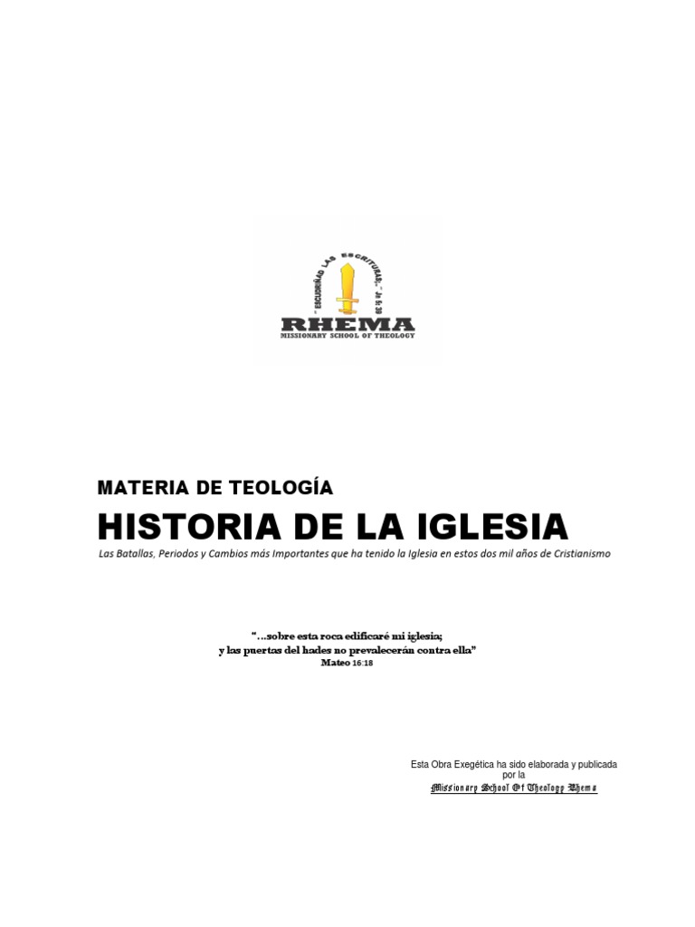 Historia de la Iglesia Cristiana | PDF | Pablo el apóstol | San Pedro