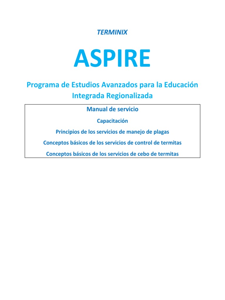 TERMINIX Manual | PDF | Pesticida | Administración de Seguridad y Salud ...