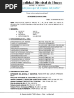 Acta de Entrega y Recepción de Obra | PDF | Gobierno local | Gobierno