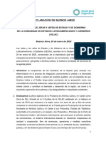 VII Cumbre de la Celac - Declaración de Buenos Aires