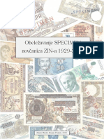 Obelezavanje SPECIMEN Novcanica ZIN-A 1929-2016