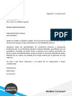 46 Modelo de Carta de Renuncia Voluntaria