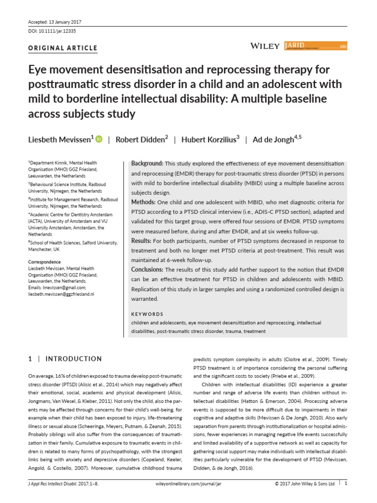 PTSD Childhood | PDF | Eye Movement Desensitization And Reprocessing