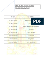 Rol de Hora Santa Junio-Agosto