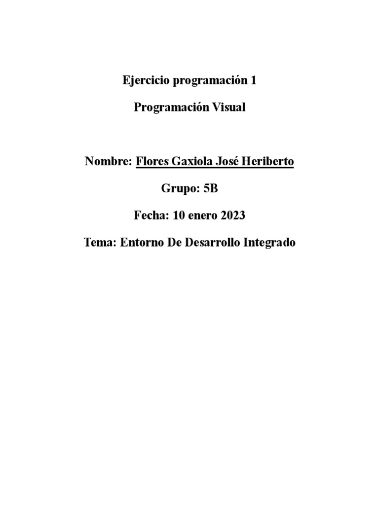 Actividad 2 entorno de visual pdf microsoft visual studio net