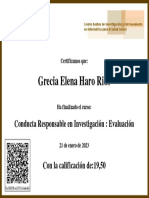 Conducta Responsable en Investigación Evaluación-Certificado CRI 12255