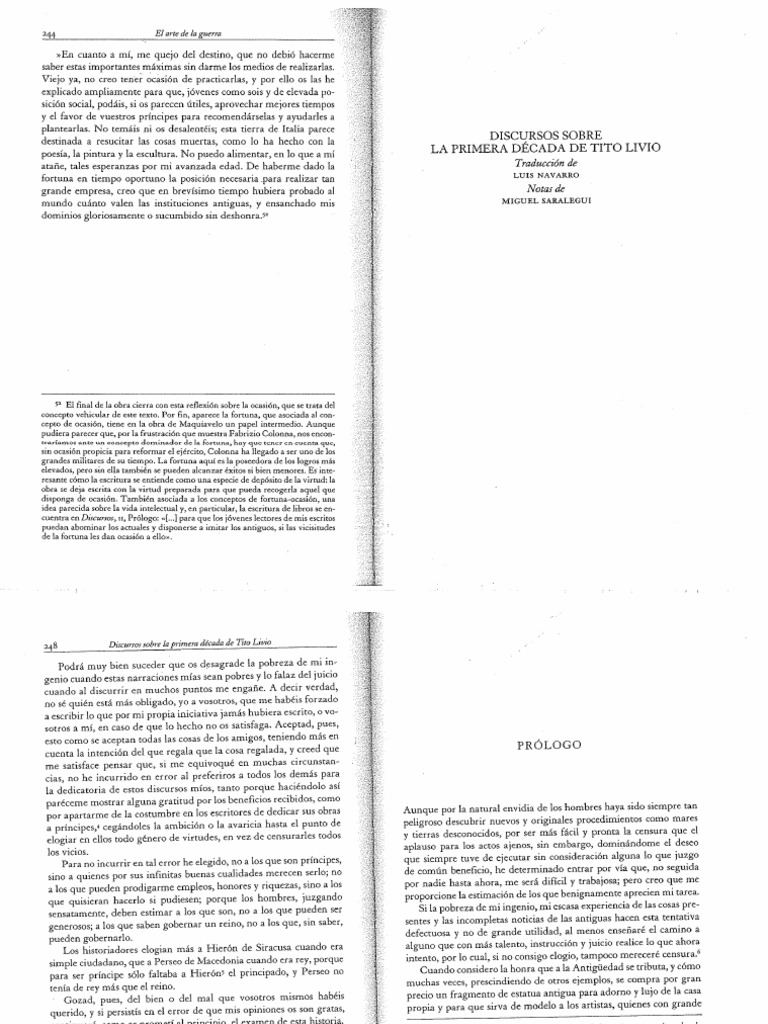 Discursos Sobre La Primera Década de Tito Livio PDF