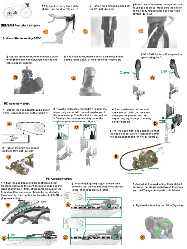 SENSAH Road Drivetrain System Manual English Version PDF