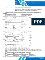 Second Quarterly Exam in Mathematics 8