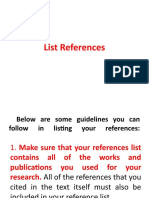 List References