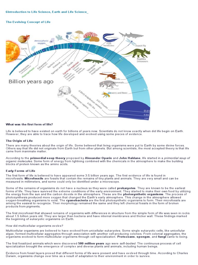 6 Introduction To Life Science, Earth and Life Science Reviewer PDF