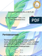 Pertidaksamaan nilai mutlak