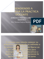 Aprendiendo A Recuperar La Practica Docente