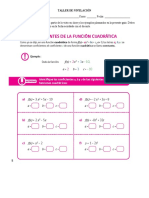 Taller de Nivelación Función Cuadrática 1