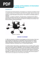 Class 10 Computer Chapter 1 Internet Basics Notes