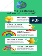 Infografía Salvar El Planeta Ecología Ilustrada 3D Verde