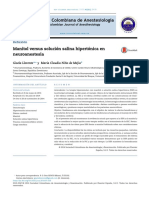 Revista Colombiana de Anestesiología: Manitol Versus Solución Salina Hipertónica en Neuroanestesia