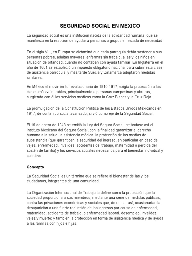 Seguridad Social En México Descargar Gratis Pdf Bienestar Pensión