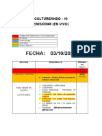 FECHA: 03/10/2022: Cultureando - 10 Emisión#8 (En Vivo)