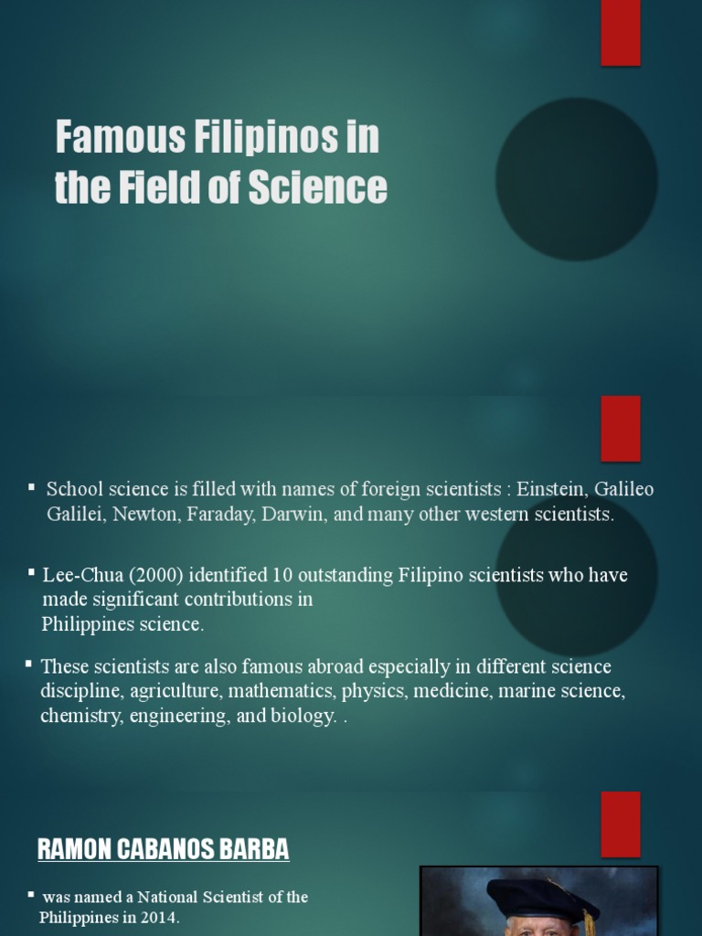8 - Famous Filipinos in The Field of Science | PDF | Science | Scientist