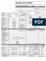 CS Form No. 212 Revised Personal Data Sheet - New