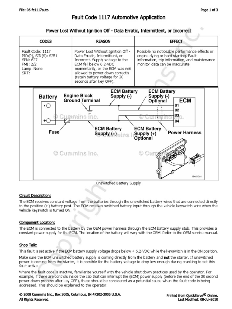06Fc1117auto Power Lost Without Ignition Off Data Erratic