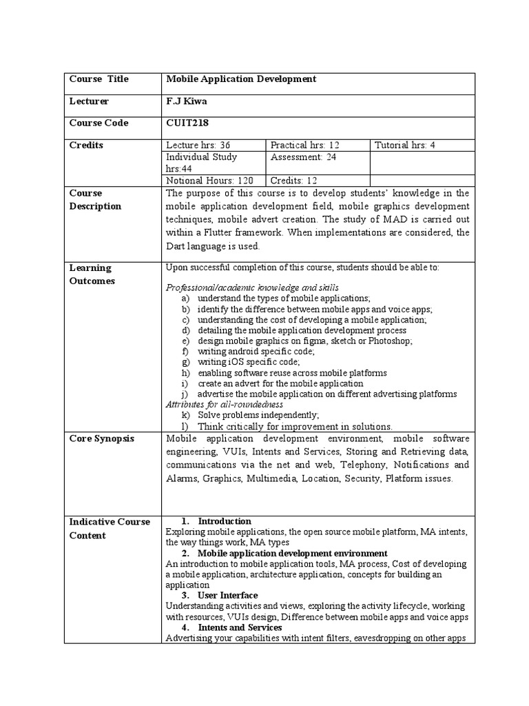Fundamentals Of Mobile Application Development Centrinity