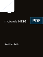 Motorola H720: Quick Start Guide