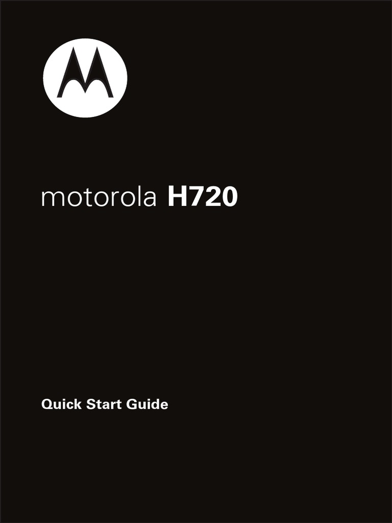 Motorola H720 Quick Start Guide Descargar gratis PDF Headphones