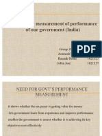 Measurement of Performance of Govt of India