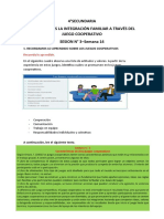 4°secundaria Promovemos La Integración Familiar A Través Del Juego Cooperativo SESION #3-Semana 14