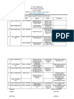 Jadwal Perjalanan Dinas Fix