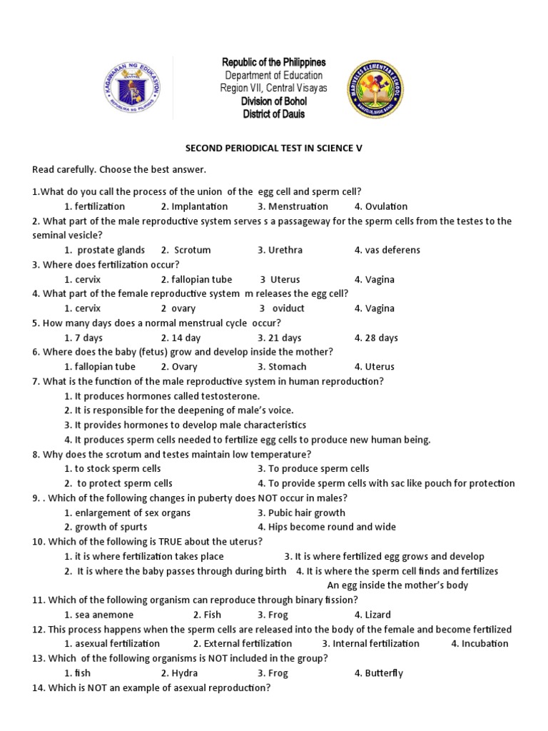 Science V Periodical Test Guide Pdf Flowers Reproductive System