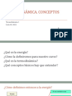 Termodinámica: Conceptos básicos energía, sistemas, estados (≤40