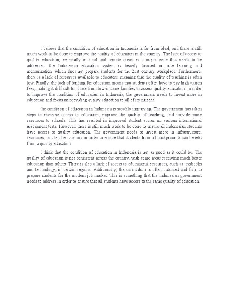 The Condition Of Education
