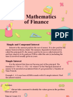 Mathematics of Finance - Simple & Compound Interest