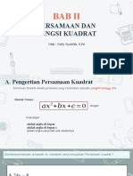 Kls 9 BAB 2 Persamaan Dan Fungsi Kuadrat