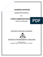I-II Advanced Autocad Lab