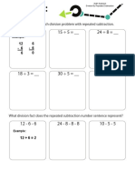 Math Seatwork - Division by Repeated Subtraction